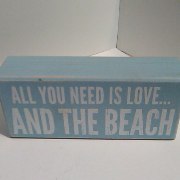 Lightblue Beach Wooden Sign - Picture 2 of 6